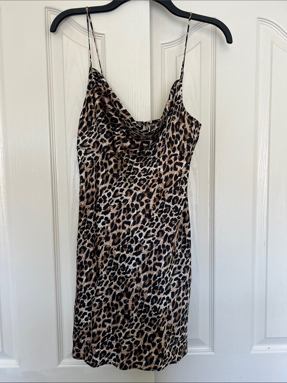 Victoria’s Secret Leopard Print Slip Dress with Cowl Neck - Brown